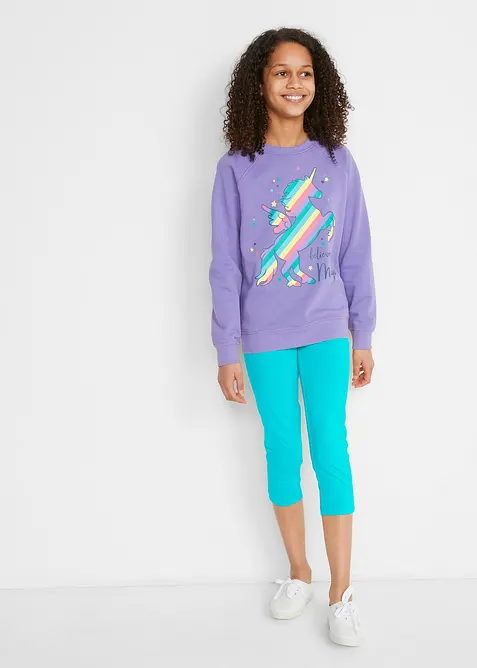 Caprileggings i økologisk bomull med stretch (2-pack), bonprix