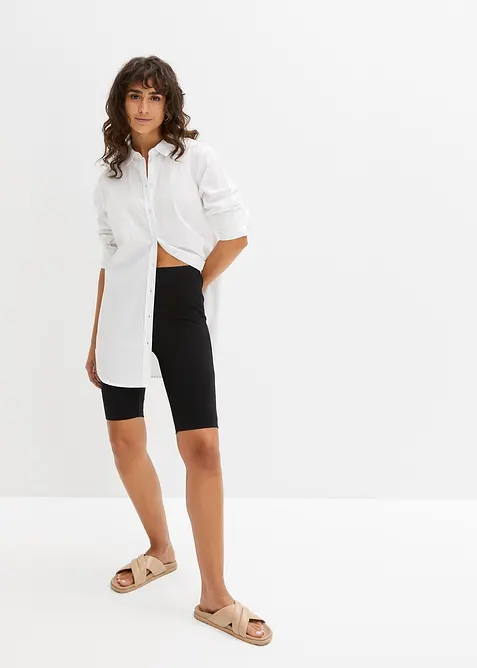 High Waist-sykkelbukse av ribbet jersey, bonprix
