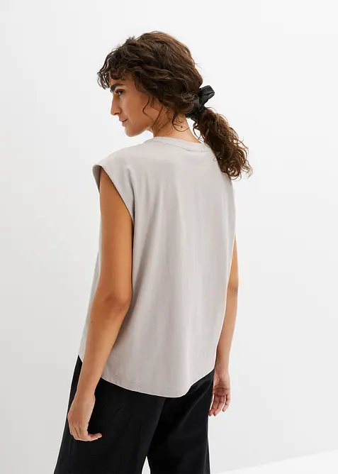 Oversized topp i 100% &oslash;kologisk bomull, bonprix