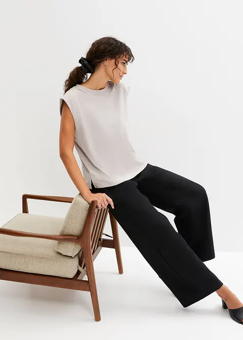 Oversized topp i 100% &oslash;kologisk bomull, bonprix