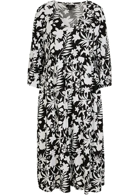 Midikjole i lett viskose, bonprix