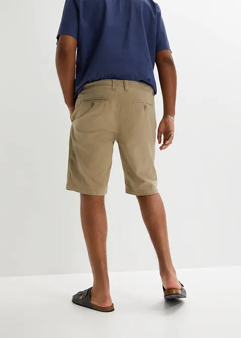 Chinos-bermuda i 100% bomull, Regular Fit, bonprix