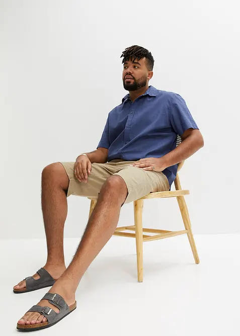 Chinos-bermuda i 100% bomull, Regular Fit, bonprix