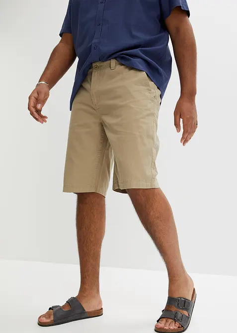 Chinos-bermuda i 100% bomull, Regular Fit, bonprix