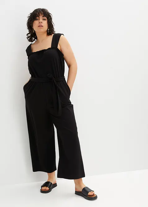 Jumpsuit i jersey i bomullsmiks, bonprix
