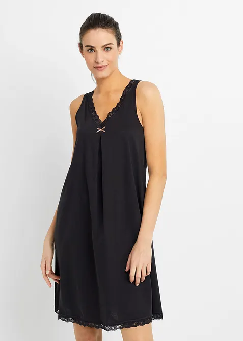 Kort nattkjole i myk viskosemiks, bonprix