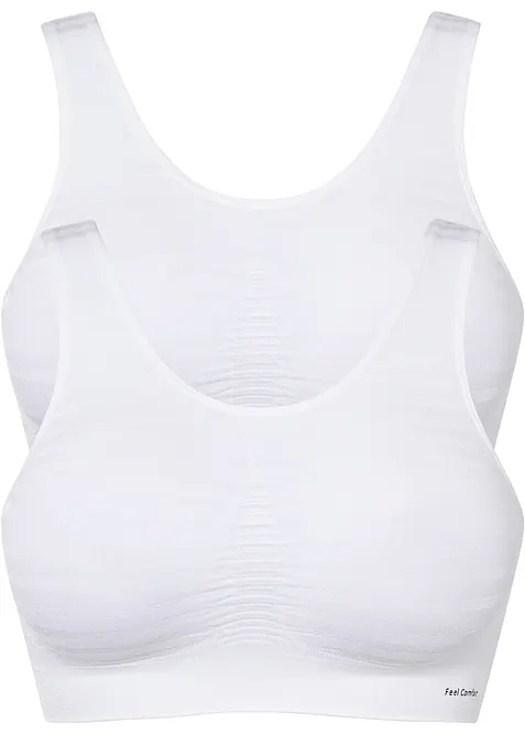 Feel Comfort Seamless-bustier (2-pack), bonprix