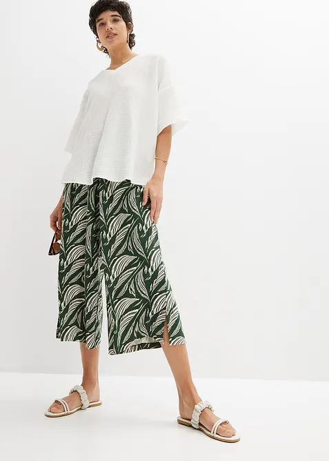 Jerseybukse i bomull med viskose, bonprix