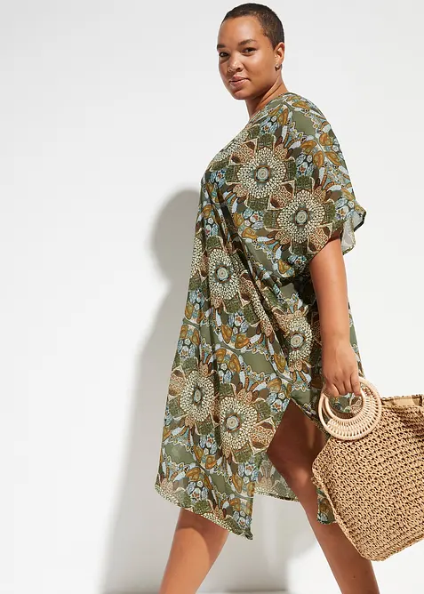 Oversized strandtunika i lett chiffon, bonprix