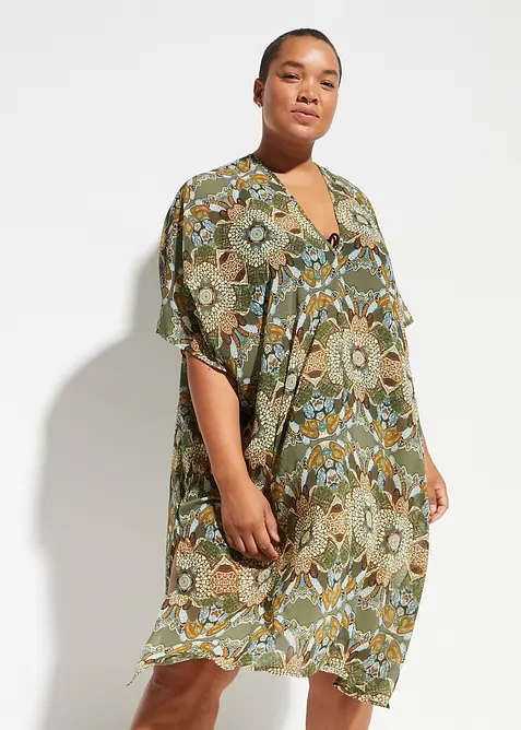 Oversized strandtunika i lett chiffon, bonprix
