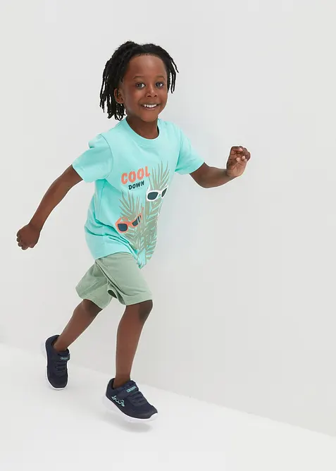 T-skjorte og shorts i økologisk bomull (2-delt sett), bonprix