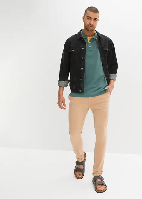 Pik&eacute;-poloskjorte i 100% bomull (2-pack), bonprix