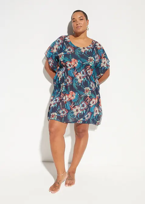 Lang strandtunika i lett chiffon, bonprix