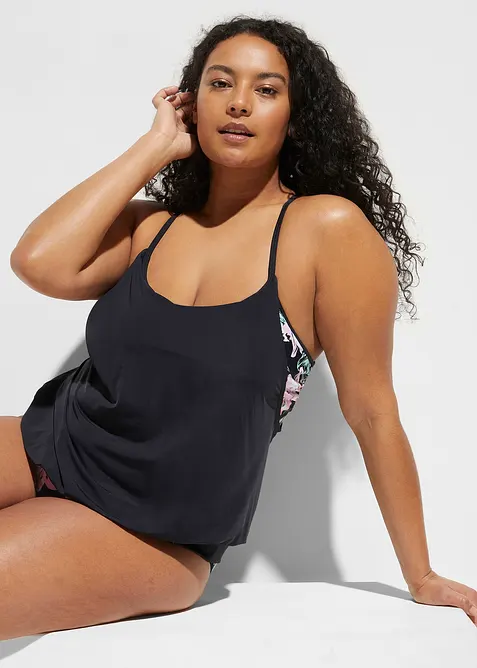 Oversized tankini i lag på lag-look, bonprix