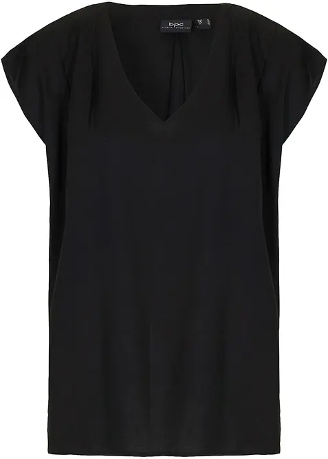 Kortermet bluse med V-hals, bonprix