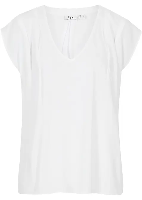 Kortermet bluse med V-hals, bonprix