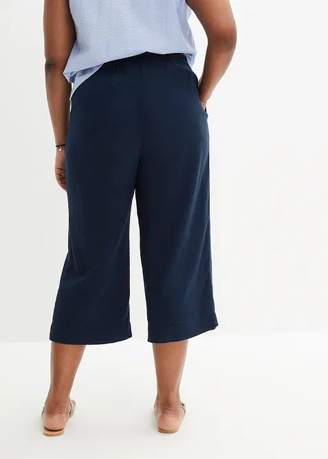 Legglang culotte i lin, bonprix