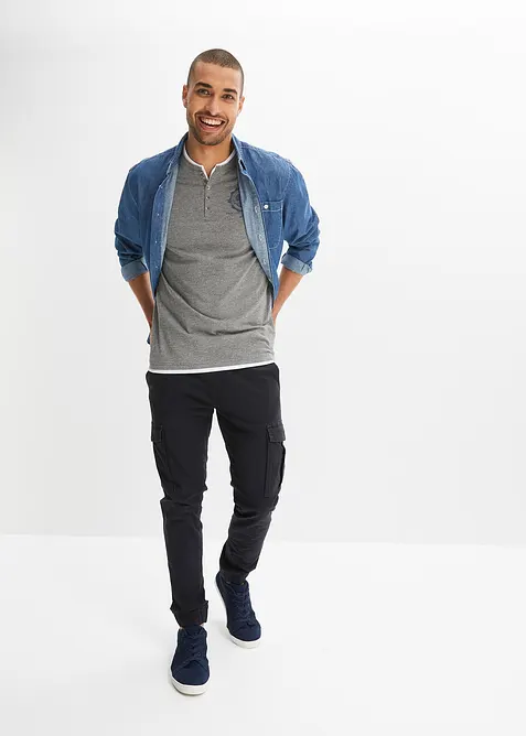 Kortermet bestefartrøye (2-pack) i 100% bomull, bonprix