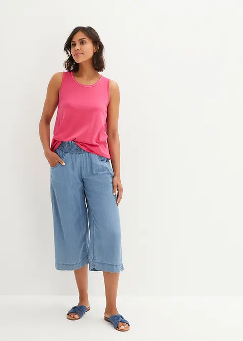 B&aelig;rekraftig lang topp med rund hals, bonprix