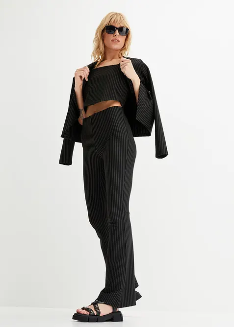 Bukse med n&aring;lestriper, bonprix