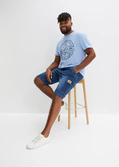 Cargo-bermudashorts i denim med stretch, Regular Fit, bonprix