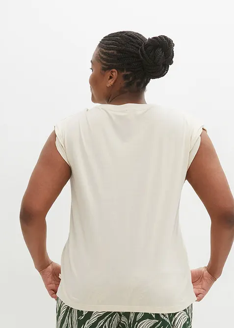 Oversized topp i 100% økologisk bomull, bonprix