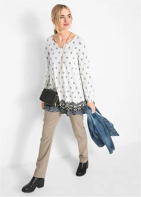 Trikottunika i bomull med viskose, bonprix