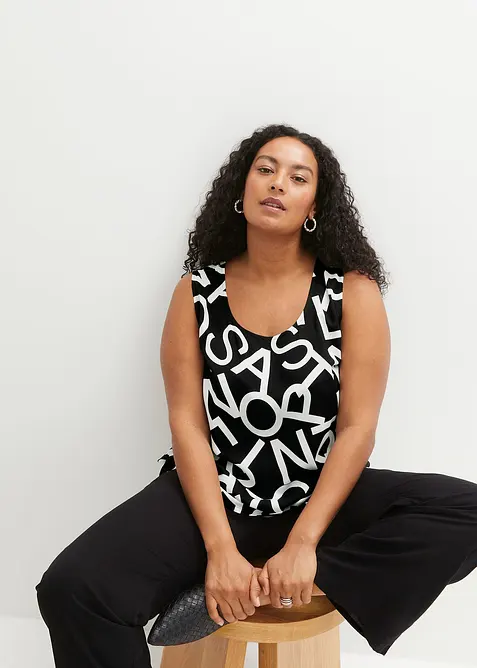 Blusetopp i lett viskose, bonprix