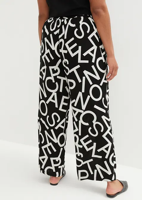 Vid bukse med knytebelte, bonprix