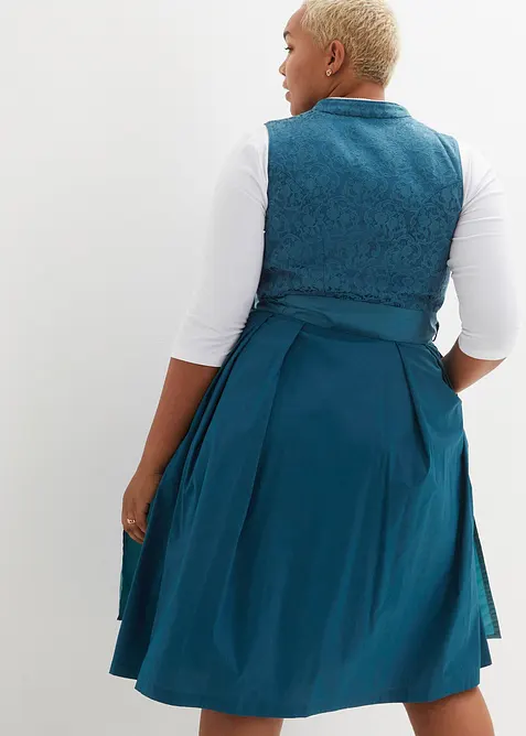 Dirndl med jacquardm&oslash;nster og forkle, i midi-lengde (2-delt sett), bonprix