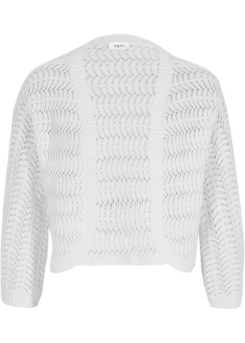 Bolero i heklet look, kortere ermer, bonprix
