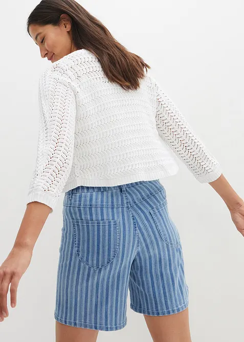 Bolero i heklet look, kortere ermer, bonprix