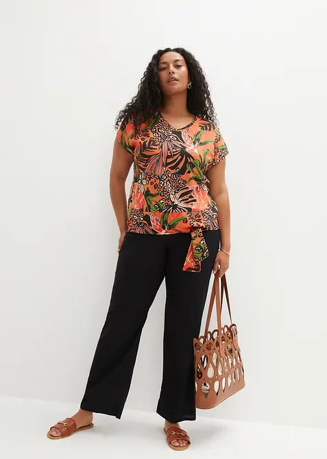 Pull-on bukse i viskose, bonprix