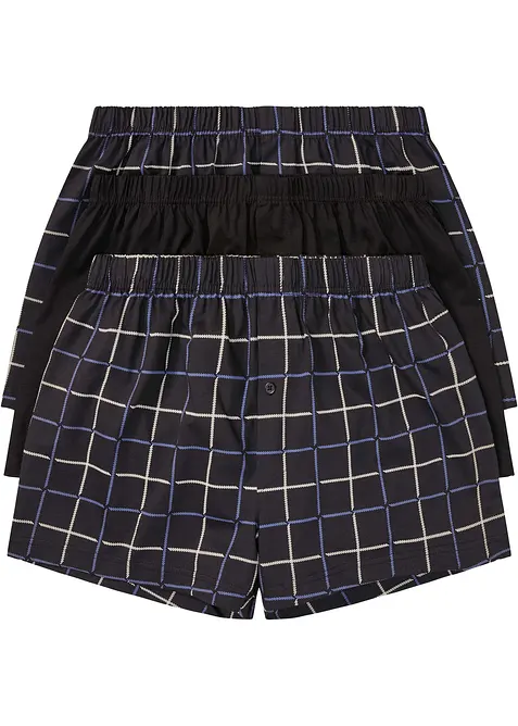 Vid boksershorts i bomullsjersey (3-pack), bonprix
