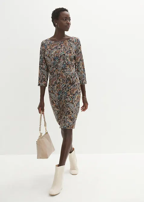 Trikotkjole med paisleym&oslash;nster, bonprix