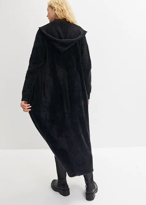 Strikket k&aring;pe i mykt fj&aelig;rgarn, bonprix