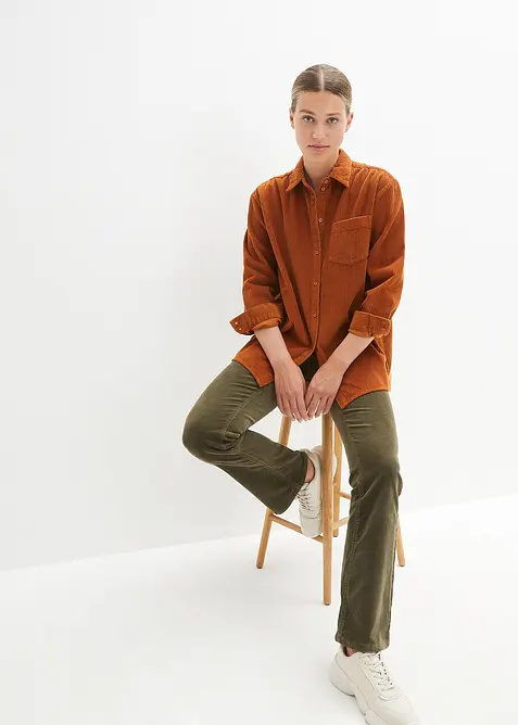 Kordfløyelsskjorte i bomull, bonprix