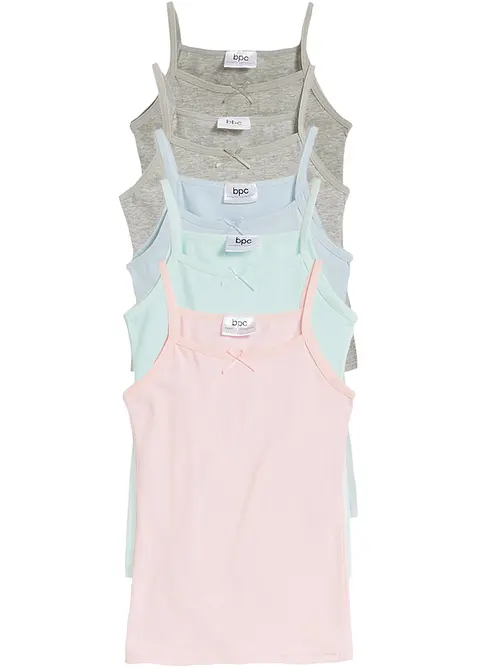 Singlet med myk bomull (5-pack), bonprix
