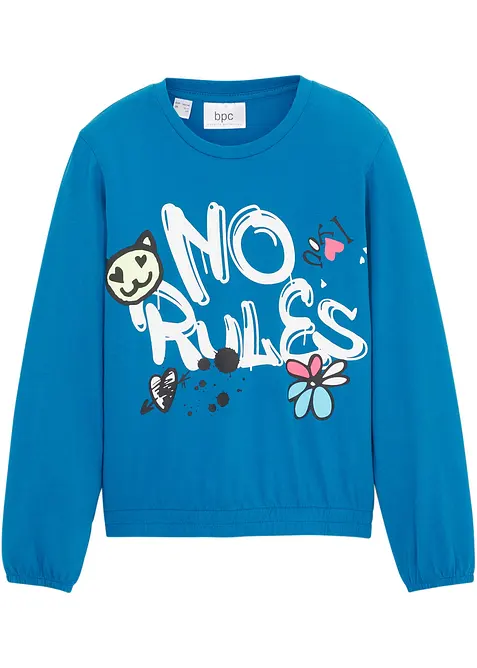 Langermet topp i ren økologisk bomull, bonprix