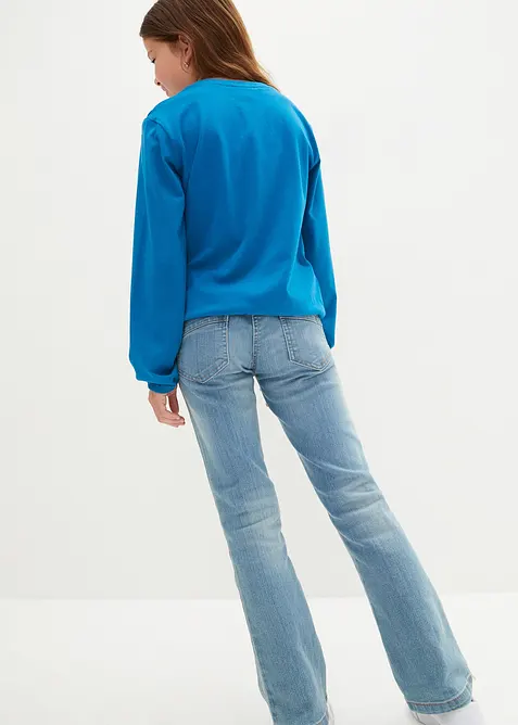 Langermet topp i ren økologisk bomull, bonprix