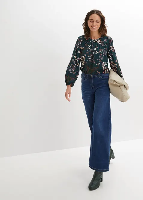 Bluse i klimasmart viskose, bonprix