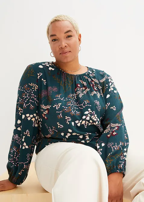 Bluse i klimasmart viskose, bonprix