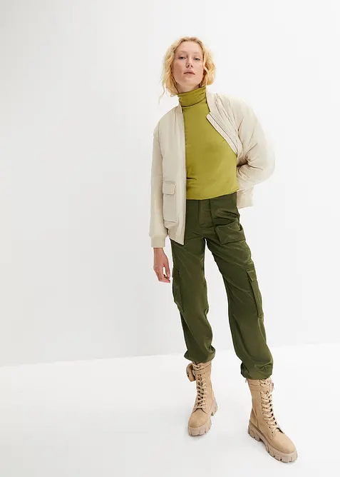 Langermet topp med &oslash;kologisk bomull, bonprix