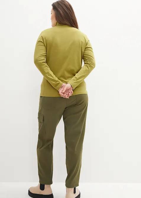 Langermet topp med &oslash;kologisk bomull, bonprix