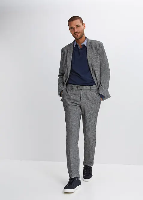 Pik&eacute;-poloskjorte, langermet, av 100% bomull, bonprix