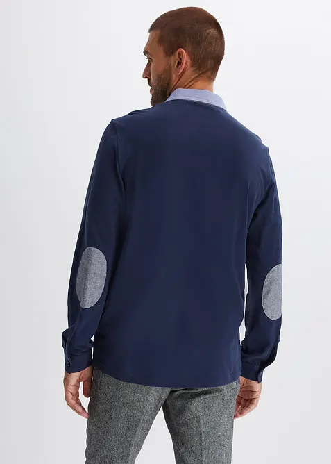 Pik&eacute;-poloskjorte, langermet, av 100% bomull, bonprix