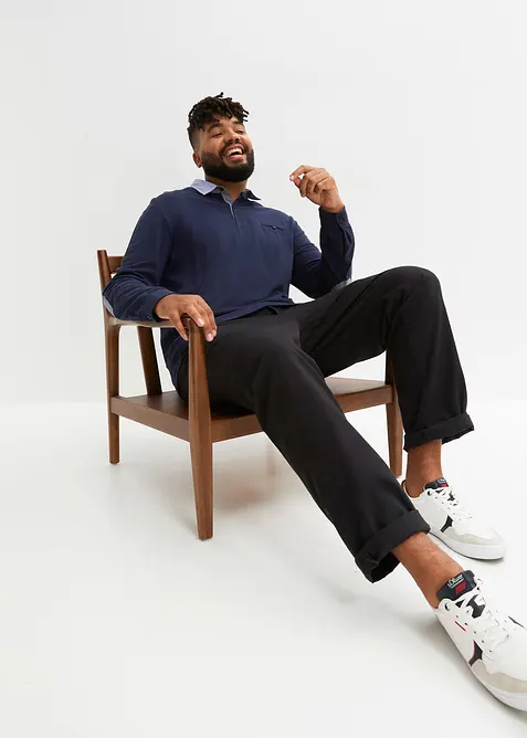 Pik&eacute;-poloskjorte, langermet, av 100% bomull, bonprix