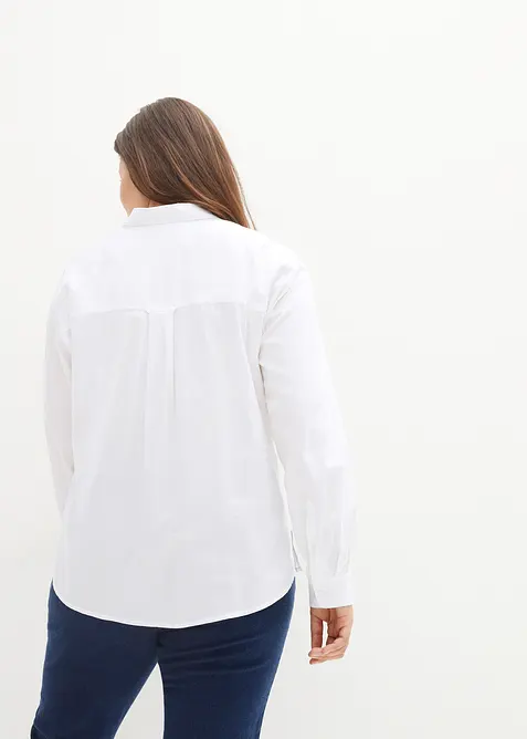 Skjortebluse i ren bomull, bonprix