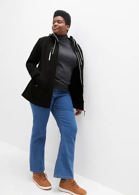 Softshelljakke i vannavvisende materiale, bonprix