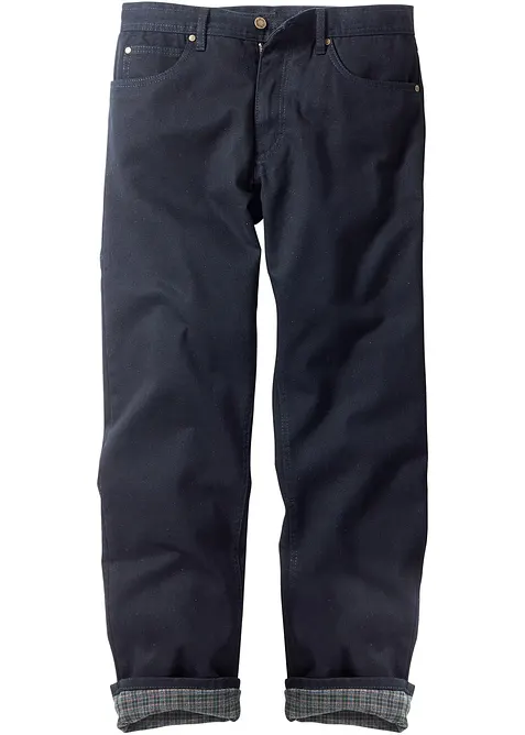 Classic Fit termo-jeans med mykt flanellf&ocirc;r, Straight, bonprix